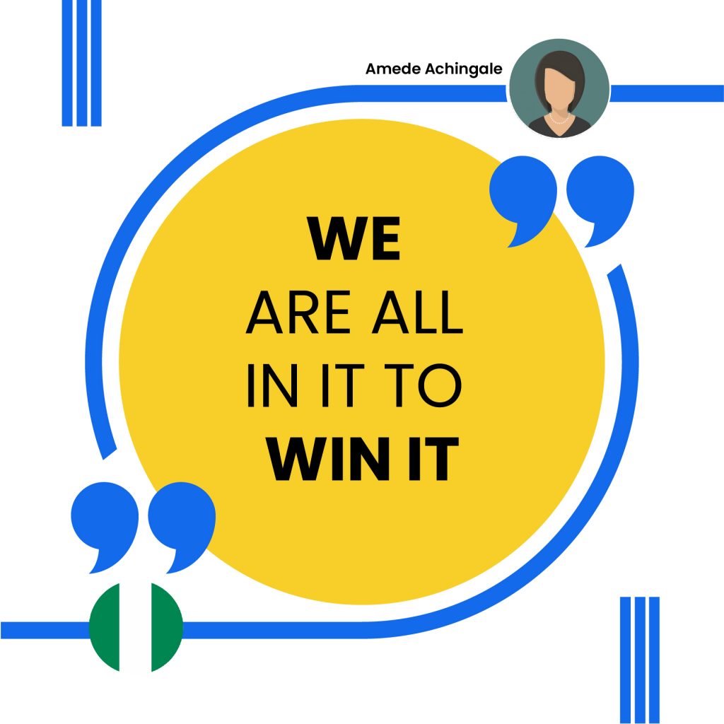 WE ARE ALL IN IT TO WIN IT