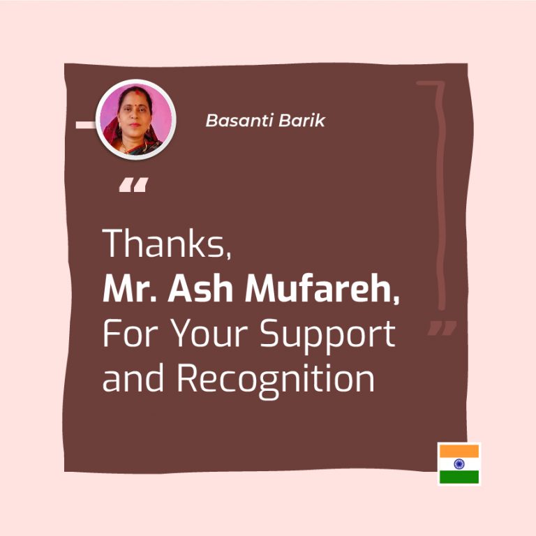 Mr. Ash Mufareh, For Your Support and Recognition