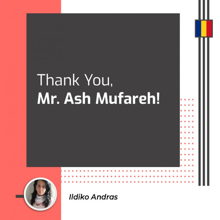Thank You, Mr Ash Mufareh!