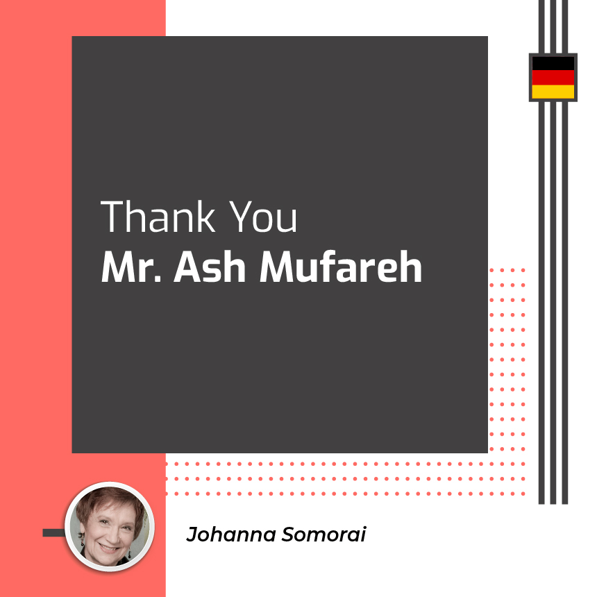 Thank You Mr. Ash Mufareh