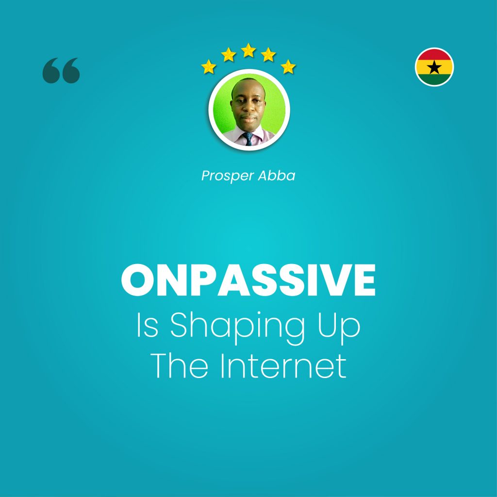Greetings everyone, the train of ONPASSIVE is moving faster. We think to get fasten belt ready, ONPASSIVE is shaping up the internet, to get people on board as we move on the journey. Have a wonderful day. Thanks.